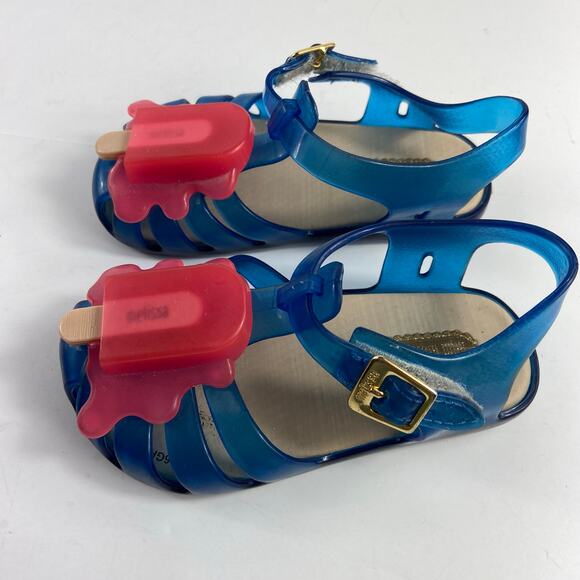 Mini Melissa Blue and Pink Popsicle Sandals - Picture 4 of 12